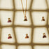 Three Claw Mini Citrine Pendant Charm in Yellow Gold